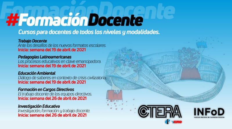 Cursos de formación docente – CTERA e INFoD