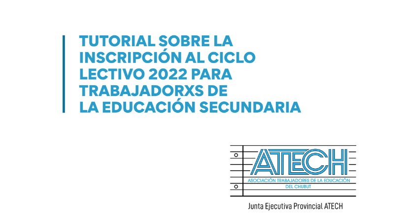 Tutorial: Inscripción al ciclo lectivo 2022 para Secundaria