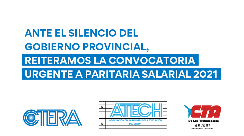 CONVOCATORIA URGENTE A PARITARIA SALARIAL 2021
