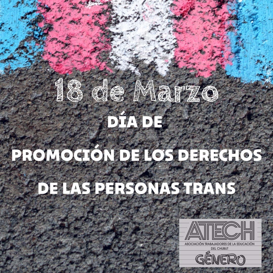 18 DE MARZO – DÍA DE LA PROMOCIÓN DE LOS DERECHOS DE LAS PERSONAS TRANS