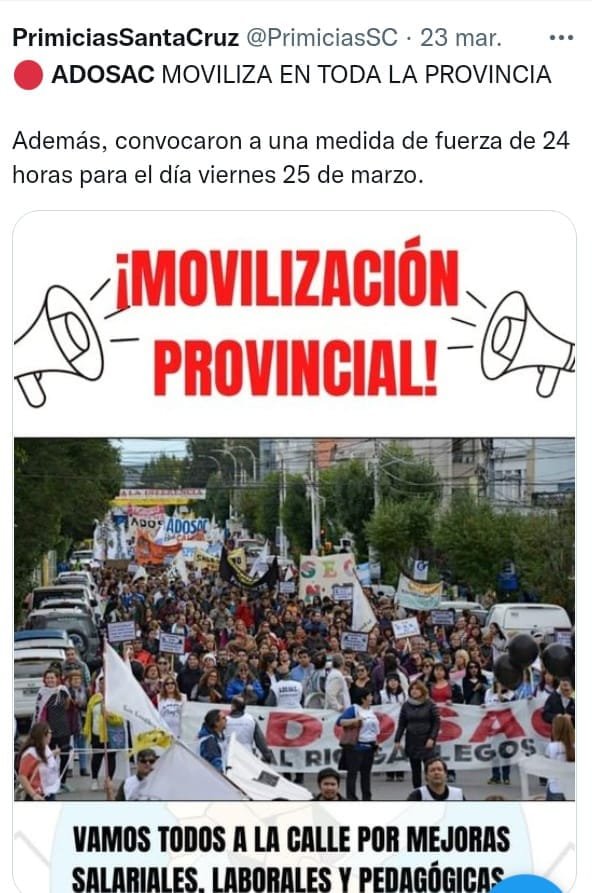 La ATECH expresa su apoyo y repudia los ataques contra ADOSAC