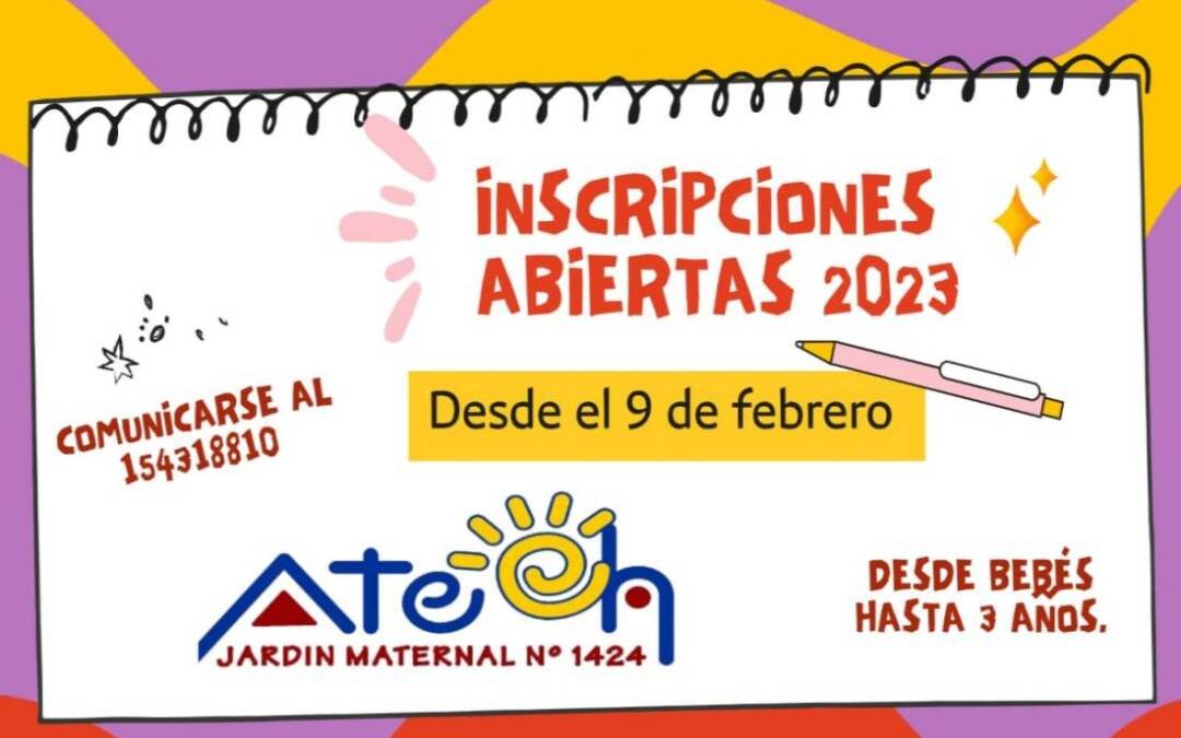 Inscripciones abiertas para el Jardín Maternal N°1424 de Trelew
