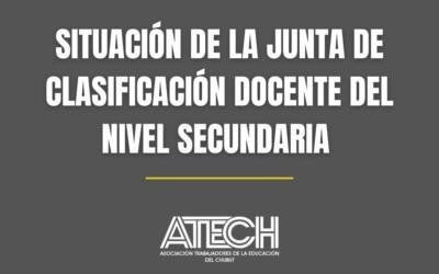 Situación de la Junta de Clasificación Docente del Nivel Secundario