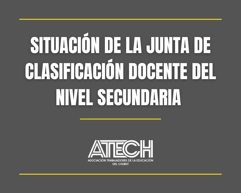 Junta clasificación docente del nivel secundario portada