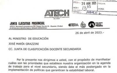 Junta Clasificación de Nivel Secundario: Reclamo de continuidad de agenda