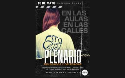 El 10 de mayo se realizará el Plenario de Delegados y Delegadas de ATECh