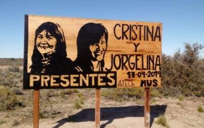 Paro docente en Homenaje a María Cristina y Jorgelina