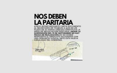 ATECH envió carta documento a Secretaría de Trabajo: Nos deben paritaria